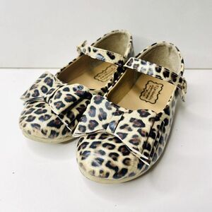 Pip squeaks Piperdoodles girl size 1.5 animal print hook and loop dress shoes